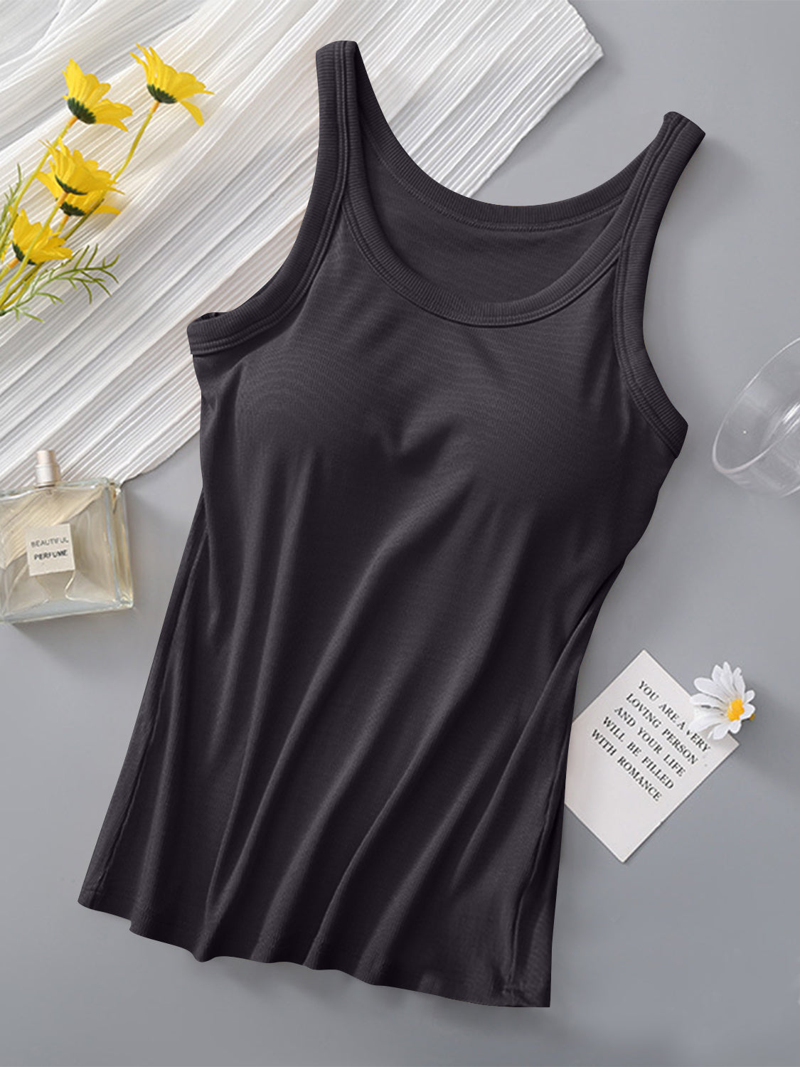 S-XL Tank with Built-In Bra - PREORDER