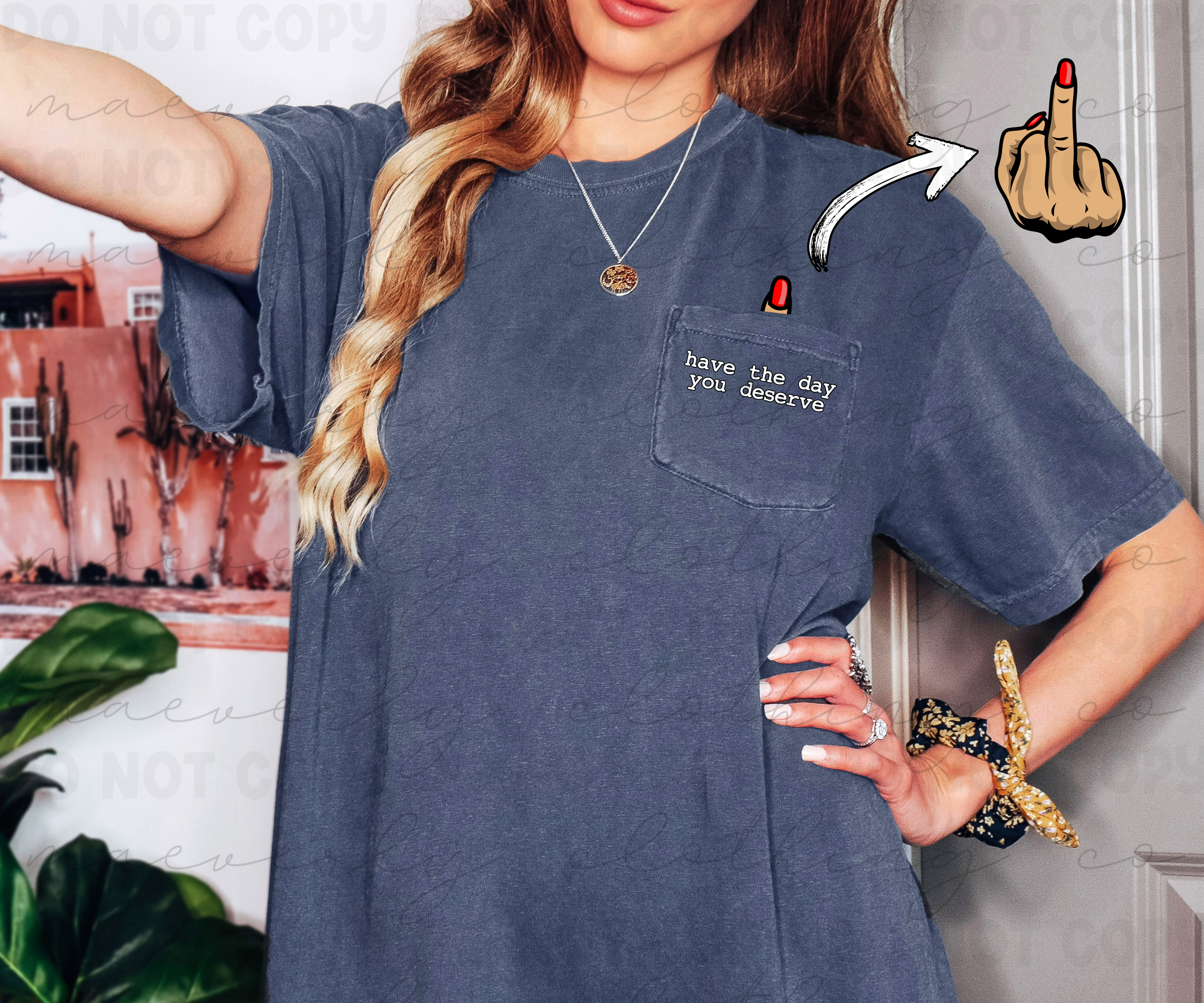 The Perfect Pocket Tee - Front Pocket + Full Back Graphic
