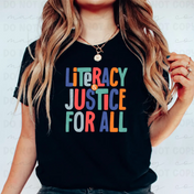 Literacy + Justice For All Tee/Crewneck