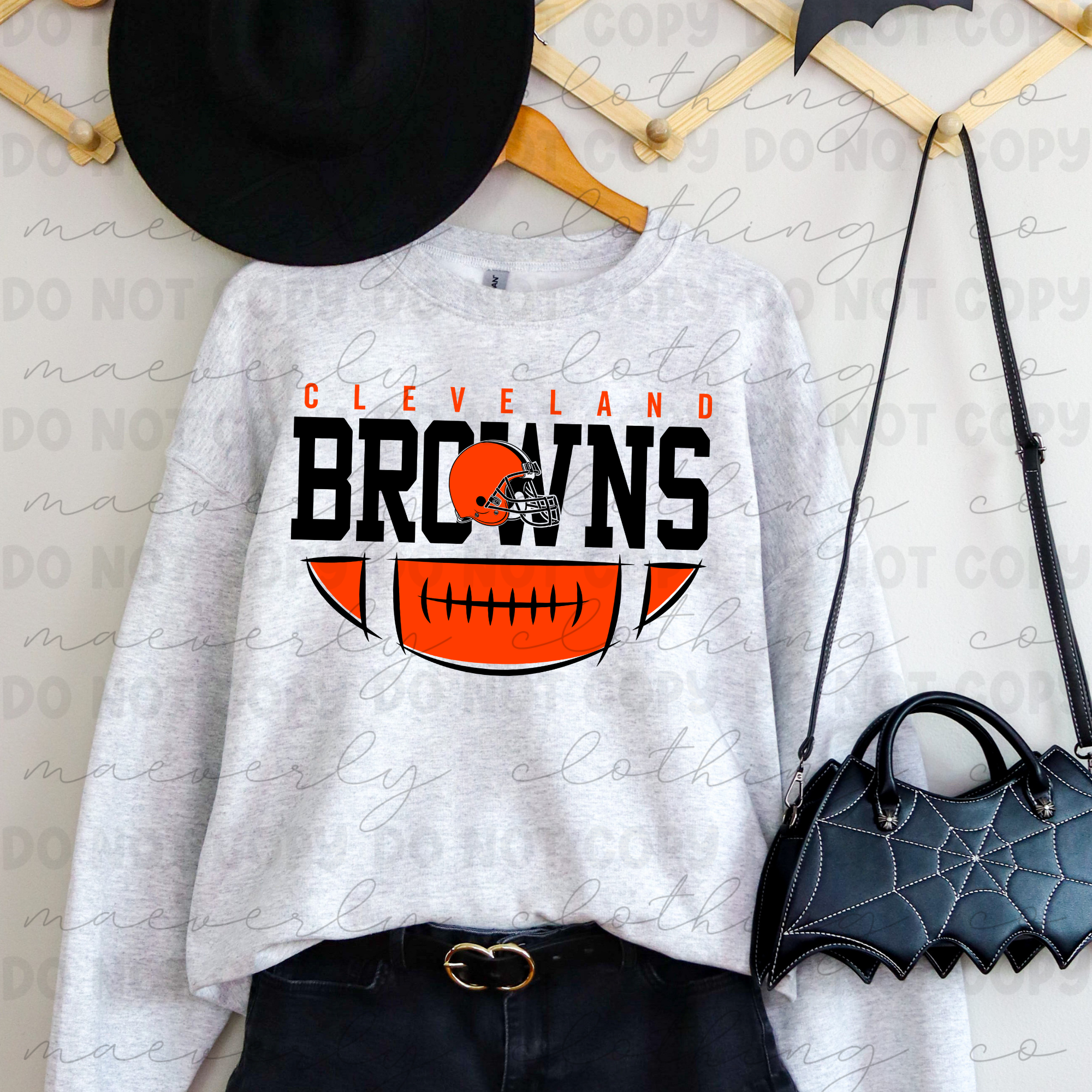 Cleveland Half Football Tee/Crewneck