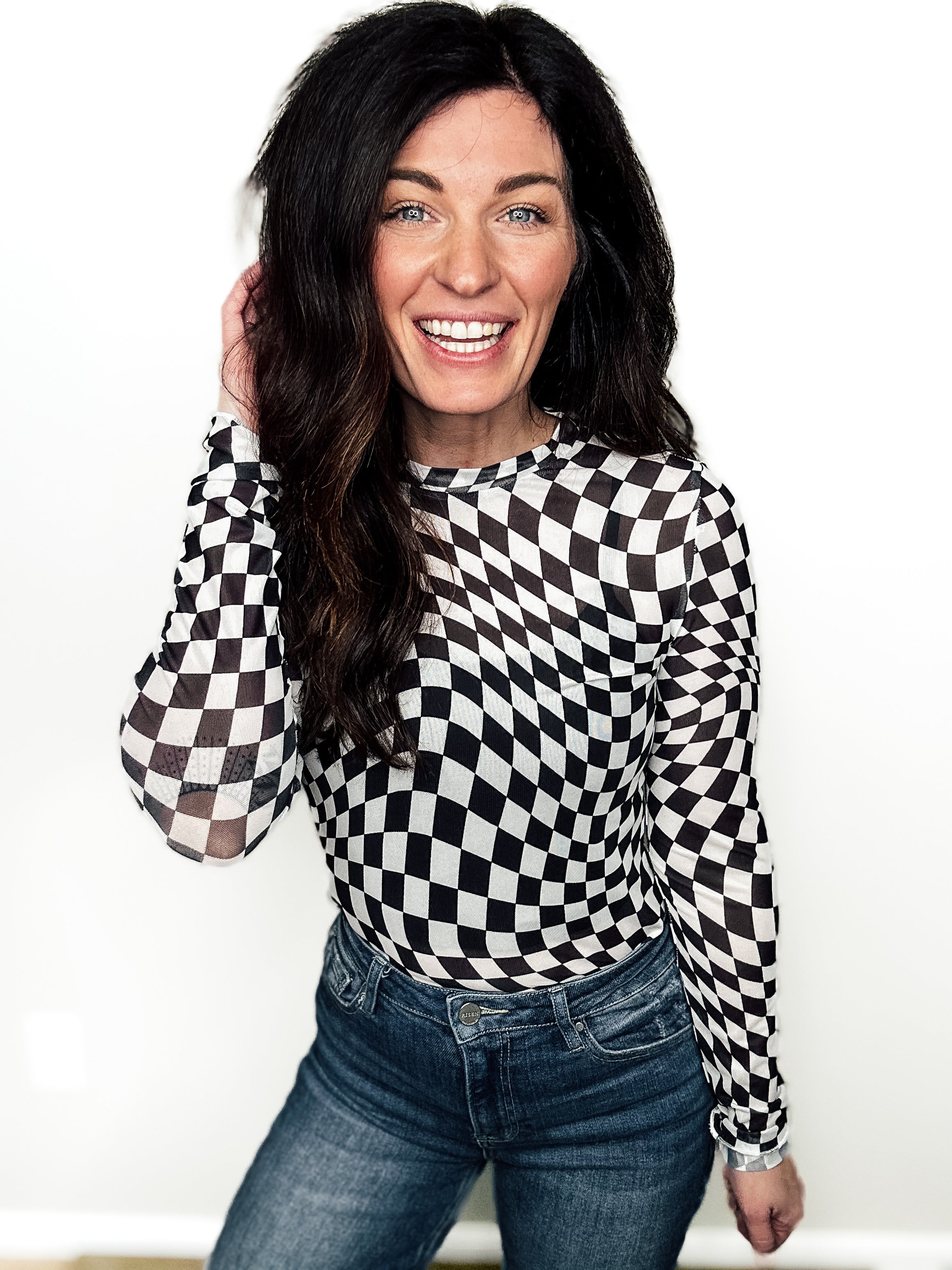 Warped Wonder Mesh Top - PREORDER