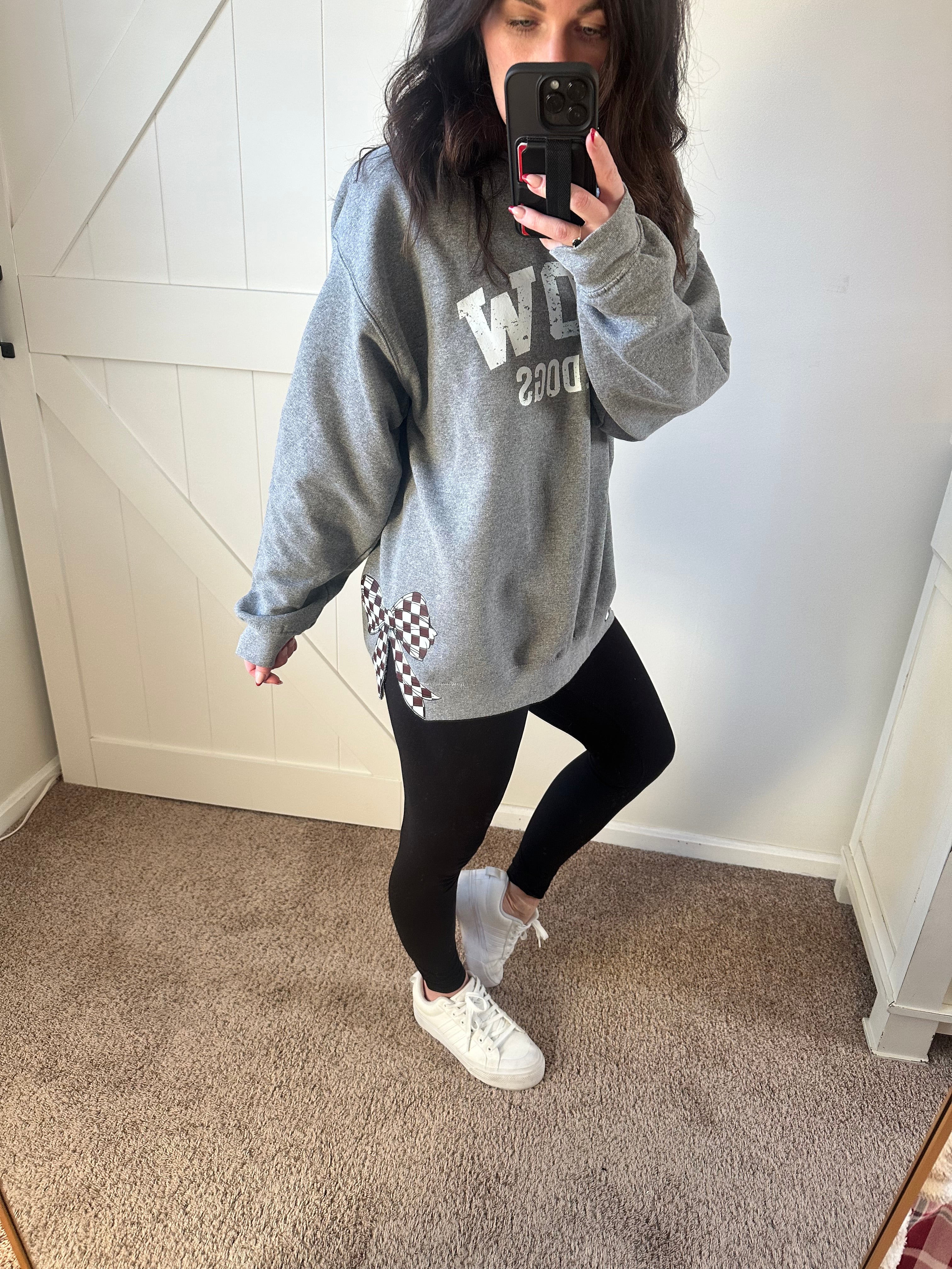 Custom Graphic Bow Crewneck Sweatshirt - PREORDER
