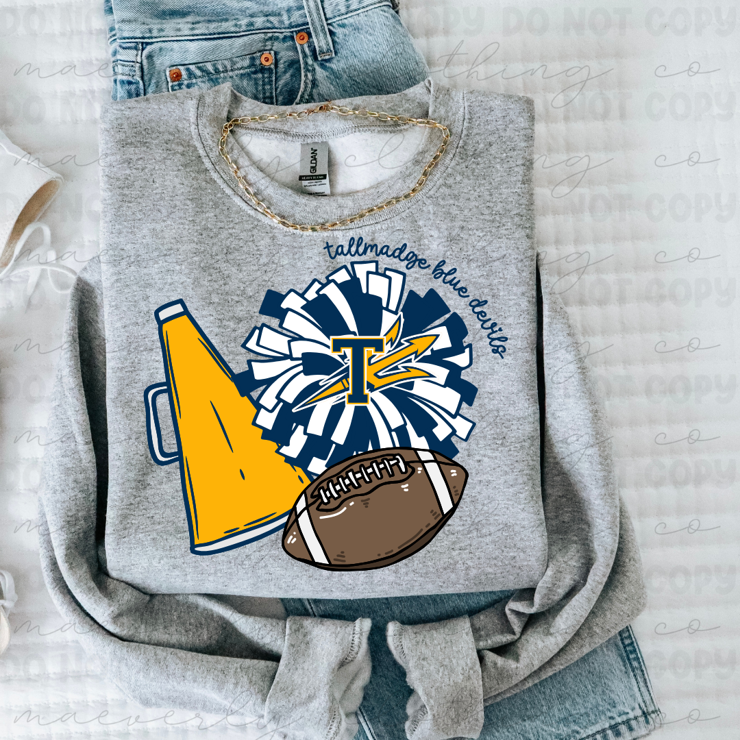 Tallmadge Blue Devils Football Tee/Crewneck