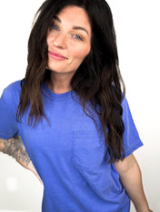 The Perfect Pocket Tee - Front Pocket + Full Back Graphic