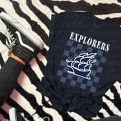 Hudson Explorers Bleacher Check Tee/Crewneck