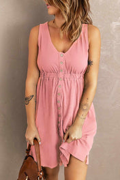 Sleeveless Button Down Dress - PREORDER