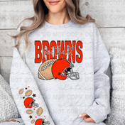Browns Football Sleeve Tee/Crewneck