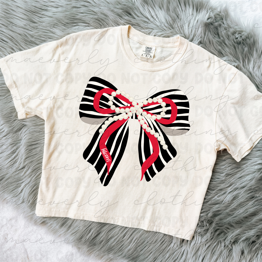 Field Falcons Stacked Bow Tee/Crewneck Short Sleeve Tee / Medium, image size:1080x1080