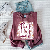 Stow Bulldogs Spirit Bloom Tee/Crewneck