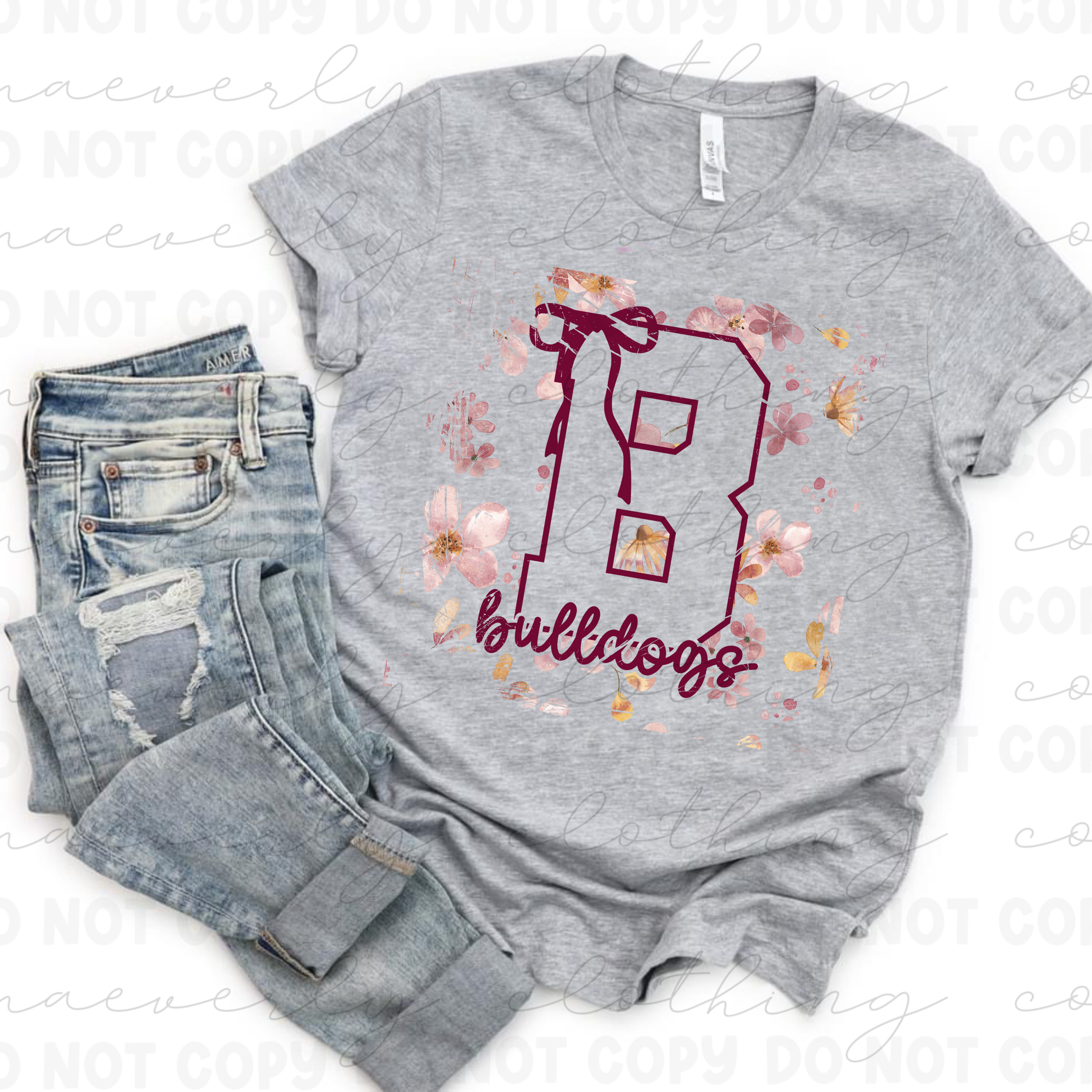 Stow Bulldogs Spirit Bloom Tee/Crewneck