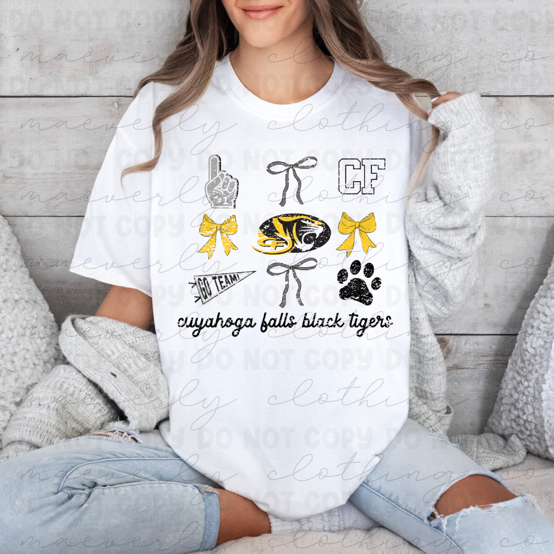Cuyahoga Falls Coquette Spirit Squad Collage Tee/Crewneck