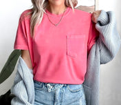 The Perfect Pocket Tee - Front Pocket + Full Back Graphic