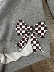 Custom Graphic Bow Crewneck Sweatshirt - PREORDER