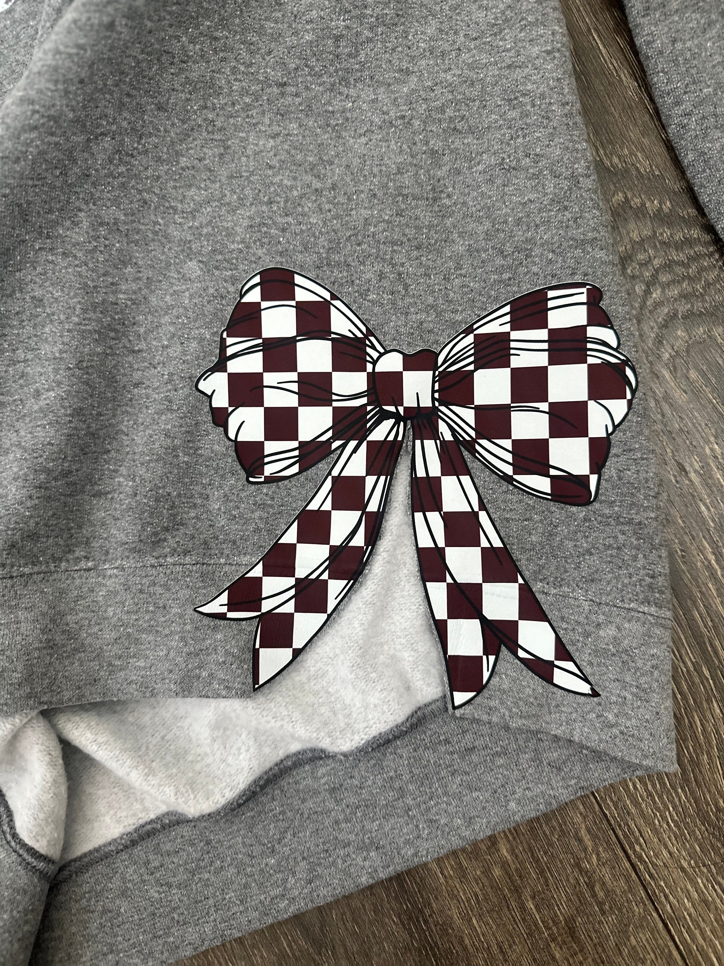 Custom Graphic Bow Crewneck Sweatshirt - PREORDER
