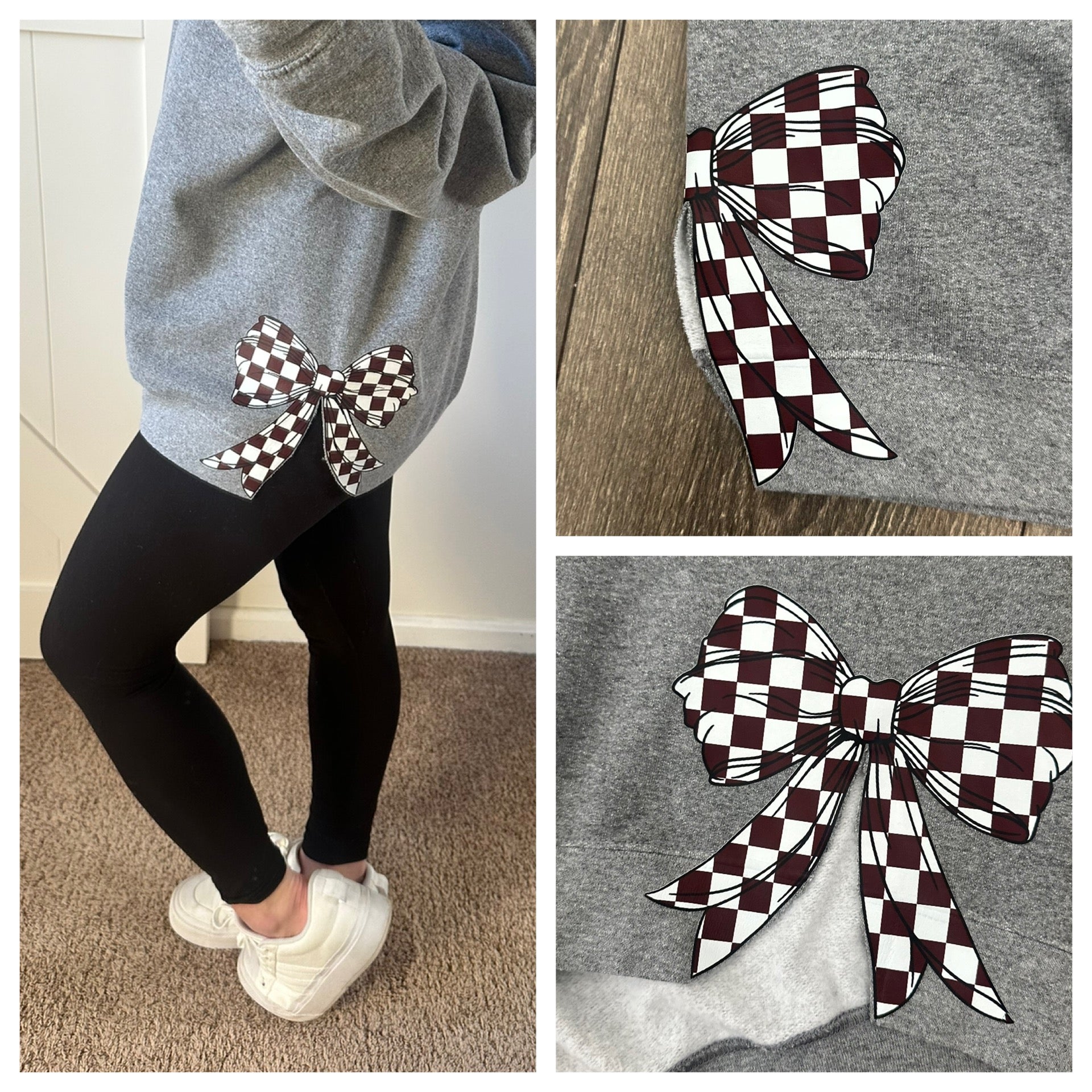 Custom Graphic Bow Crewneck Sweatshirt - PREORDER