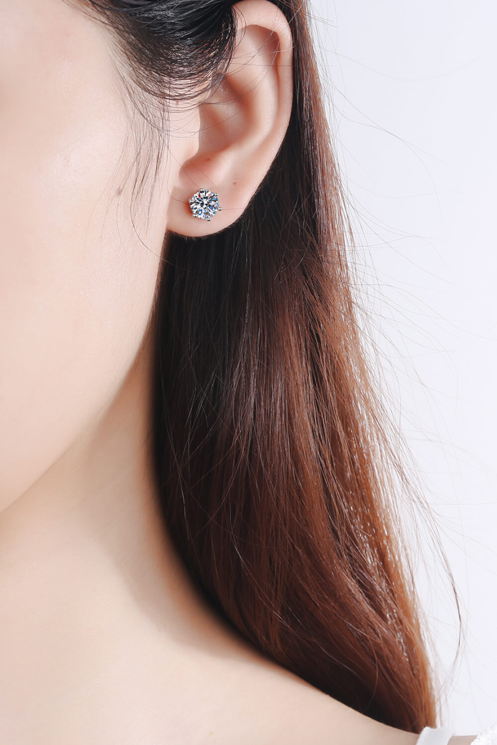 1 Carat Total Moissanite Stud Earrings Preorder