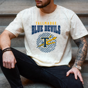 Tallmadge Blue Devils Grungy Mascot Tee/Crewneck