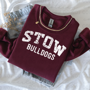 Stow Bulldogs Vintage Varsity VibesTee/Crewneck