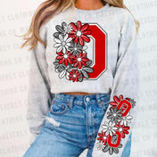Floral Block O Tee/Crewneck