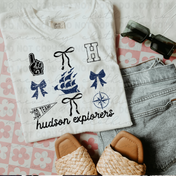 Hudson Explorers Coquette Spirit Squad Collage Tee/Crewneck