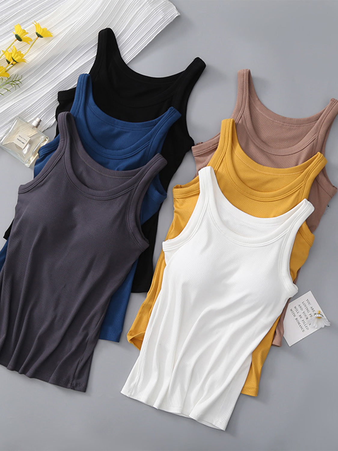 S-XL Tank with Built-In Bra - PREORDER