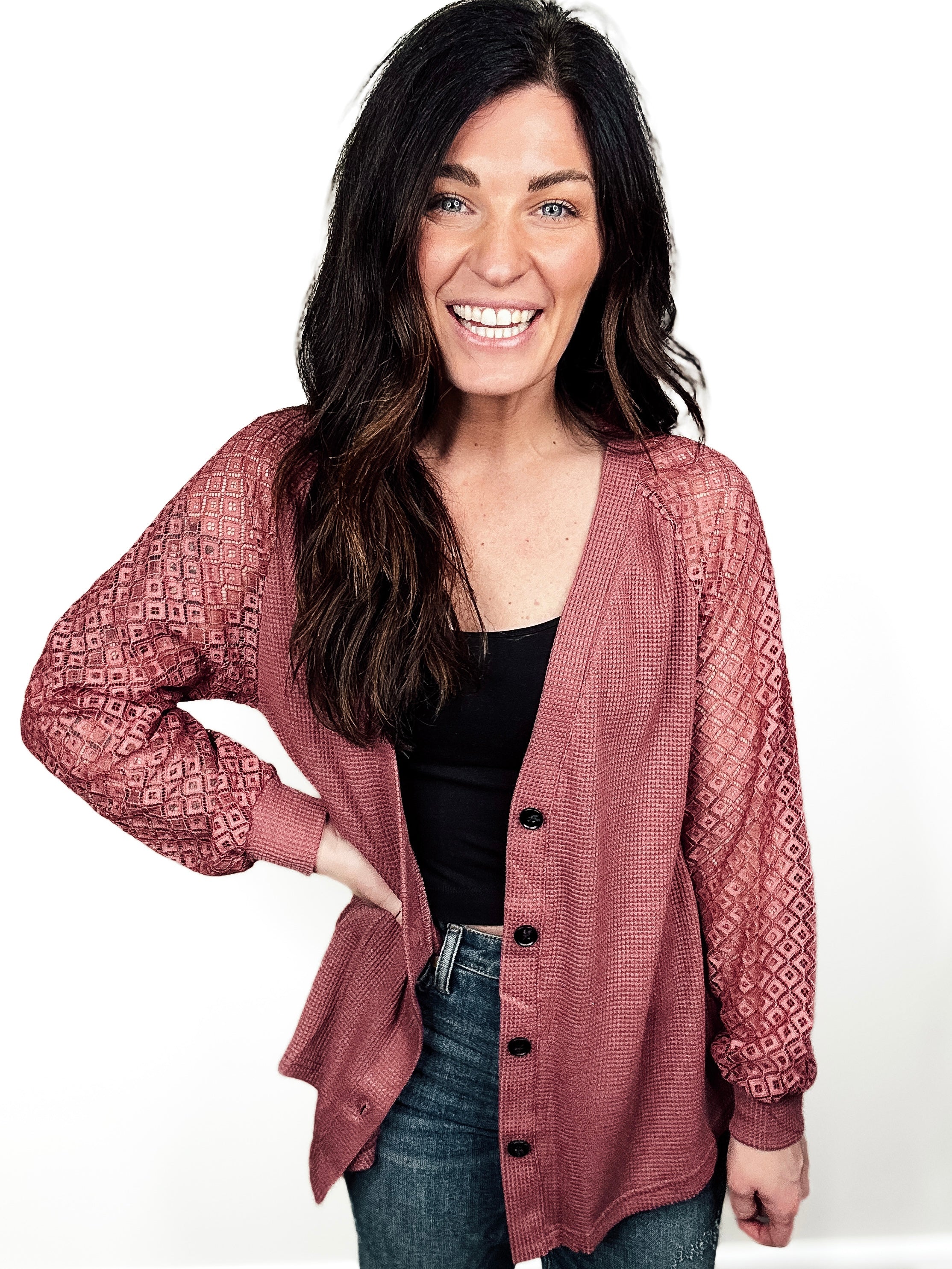 Lace Harmony Button Cardigan - PREORDER