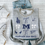 McDonald Blue Devils Coquette Spirit Squad Collage Tee/Crewneck Preorder