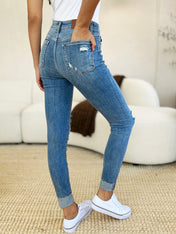Judy Blue Destroy & Cuff Jeans