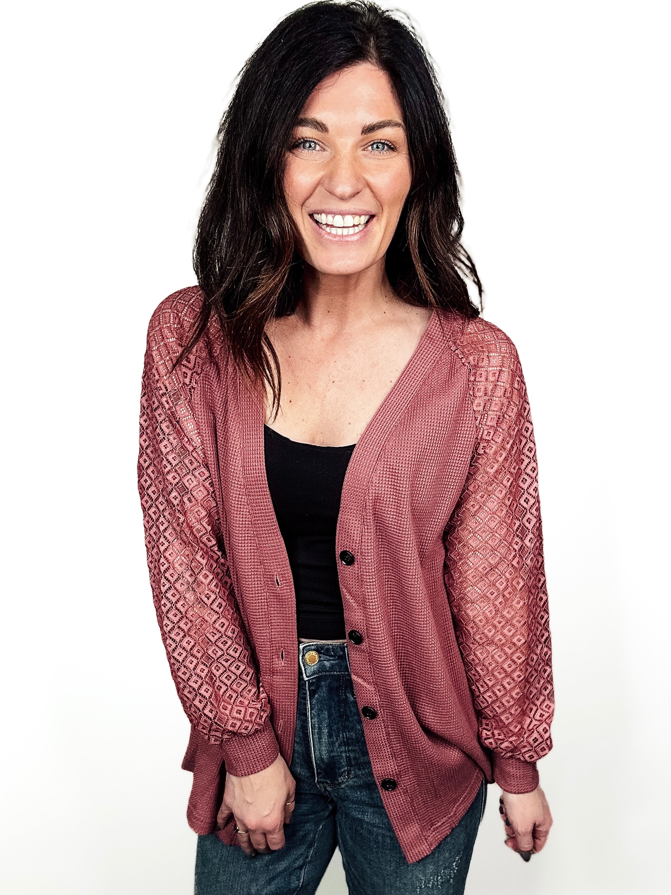 Lace Harmony Button Cardigan - PREORDER