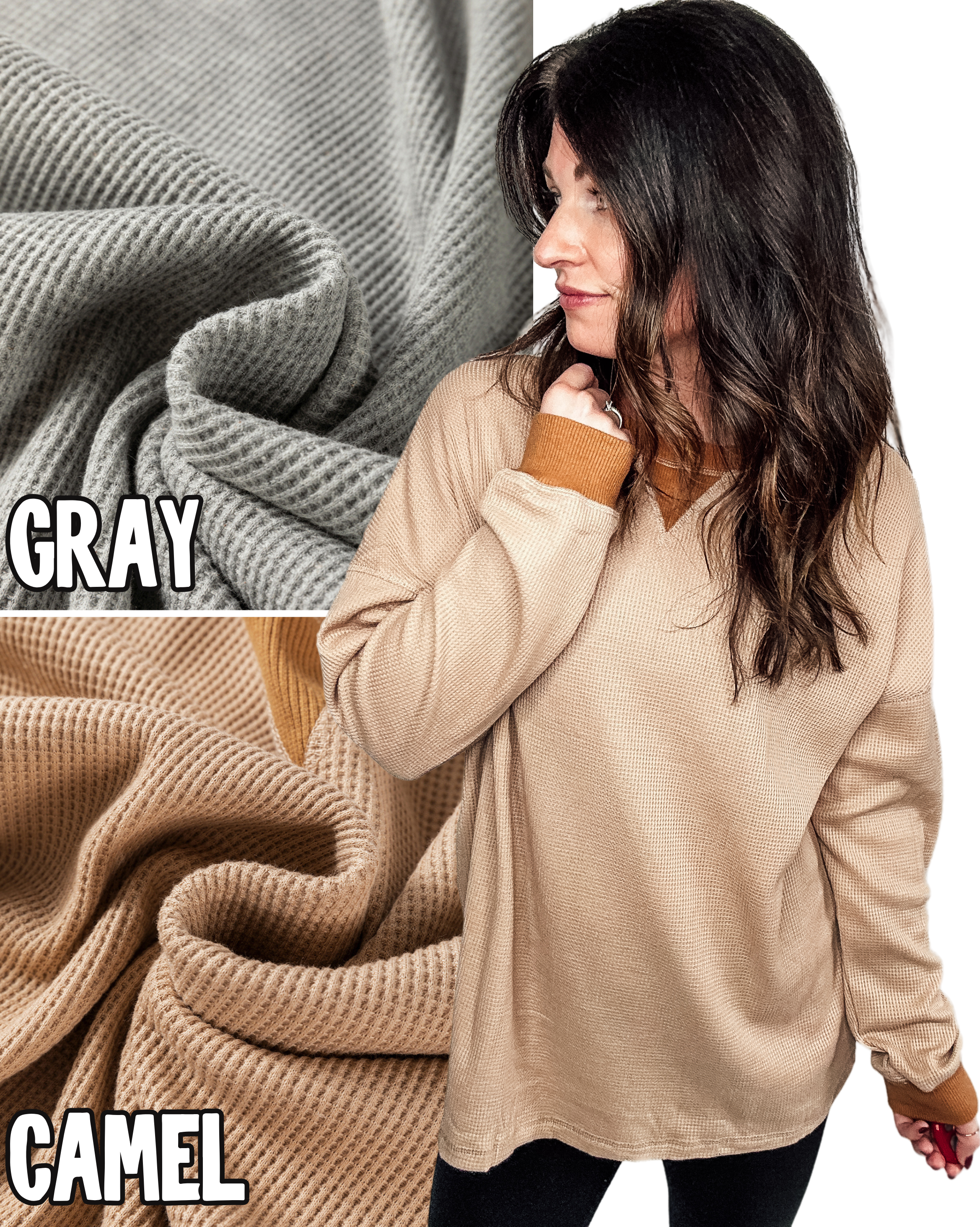 Golden Hour Waffle Top - PREORDER