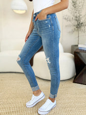 Judy Blue Destroy & Cuff Jeans