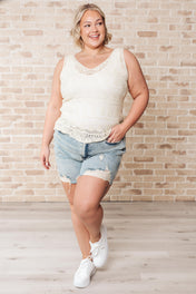 Adventure is Out There Open Knit Tank