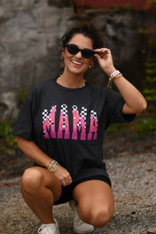 Mama Checkered Flames Tank/Tee