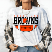 Browns Half Football | Build Your Own T-Shirt/Crewneck