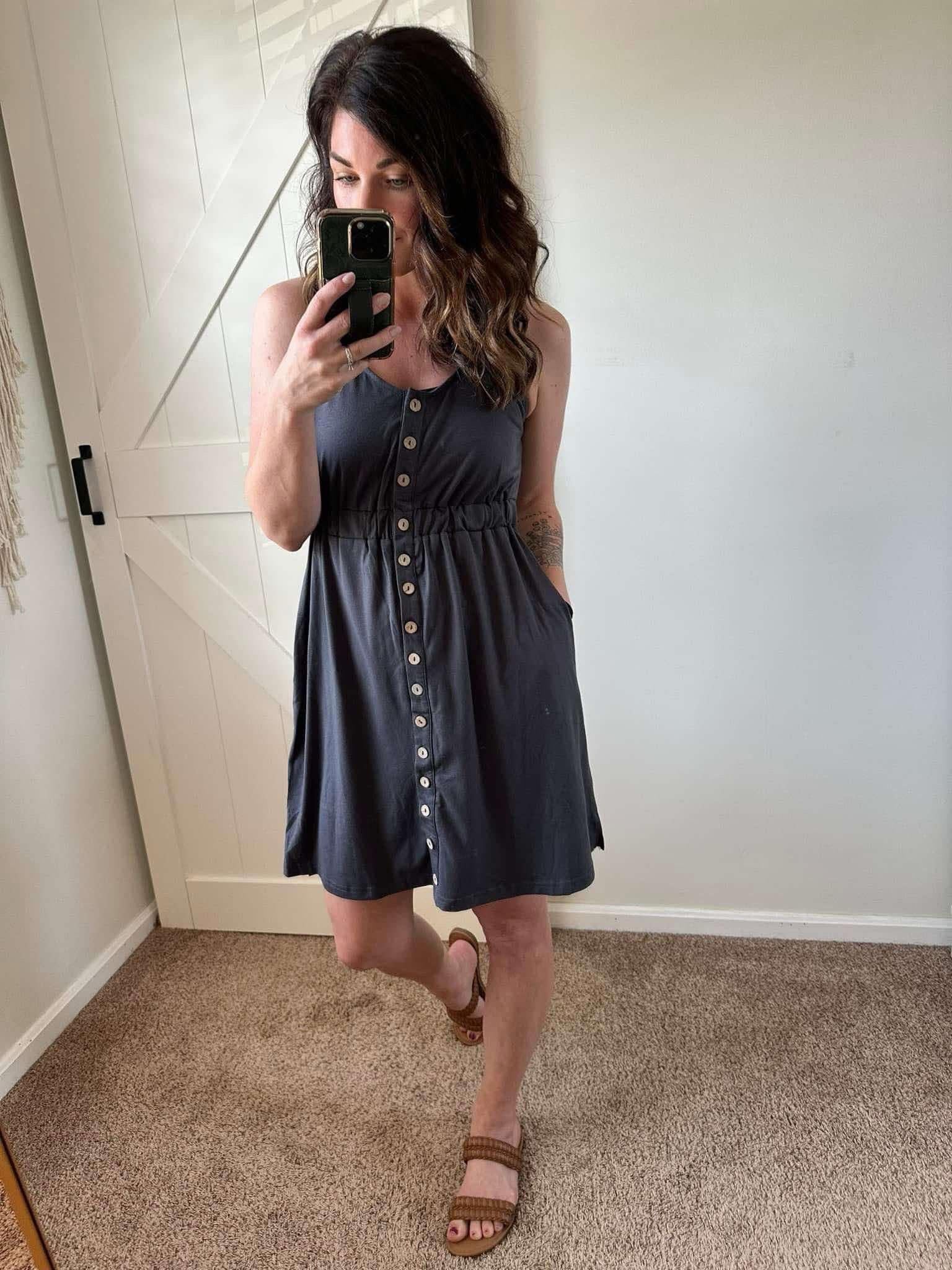 Sleeveless Button Down Dress - PREORDER