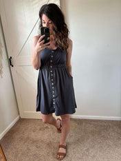 Sleeveless Button Down Dress - PREORDER