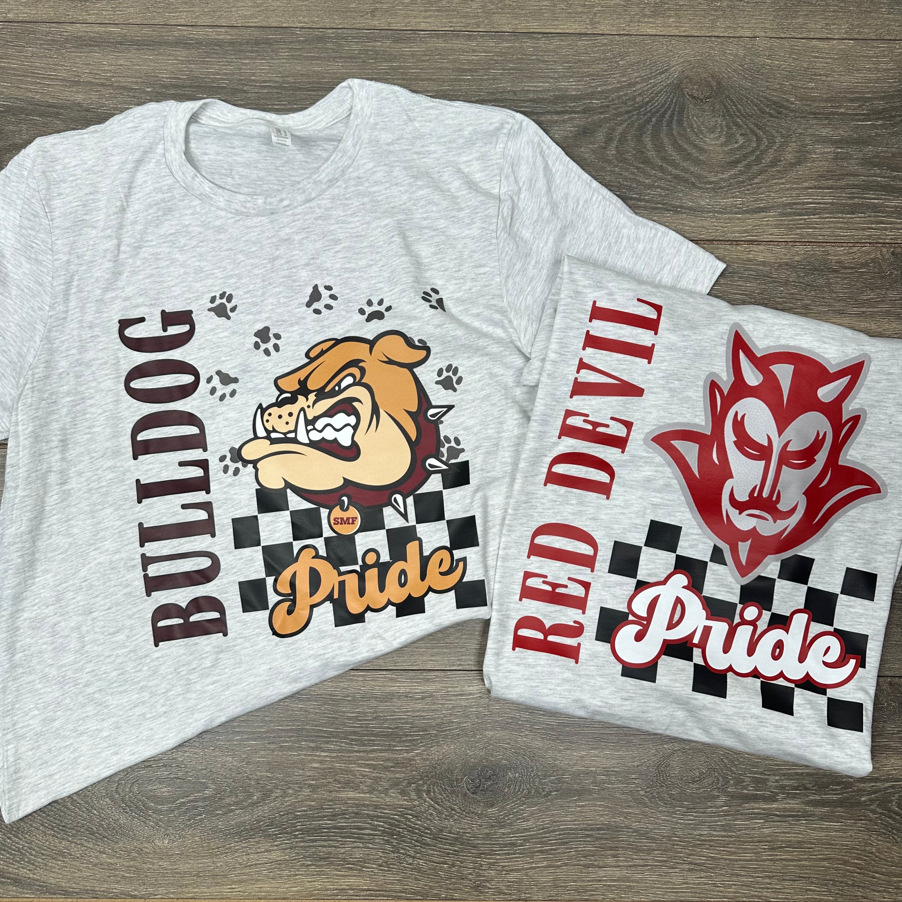 Custom Checkered Classic Mascot Tee/Crewneck