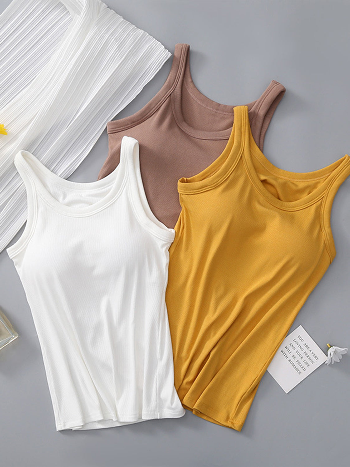 S-XL Tank with Built-In Bra - PREORDER