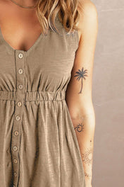 Sleeveless Button Down Dress - PREORDER