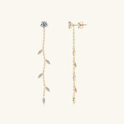 1.38 Carat Moissanite 925 Sterling Silver Leaf Earrings