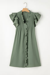 The Easy Does It Ruffle Sleeve Dress Preorder