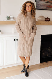 Bundled Beauty Turtleneck Sweater Dress