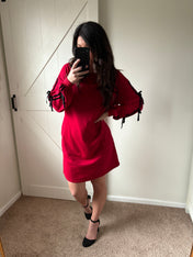 Velvet Ribbon Sweatshirt Dress PREORDER