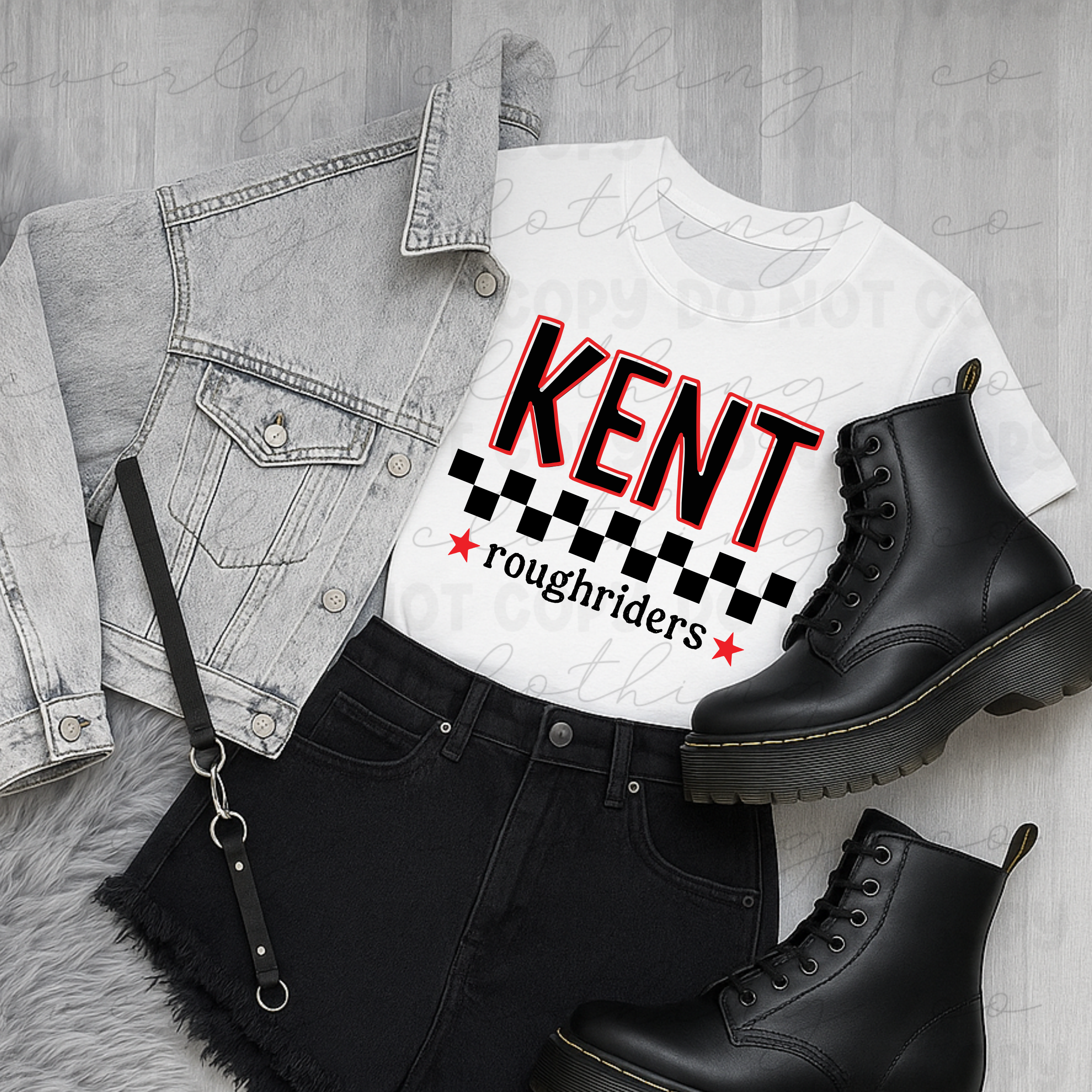 Kent Roughriders Checkered Pride Tee/Crewneck