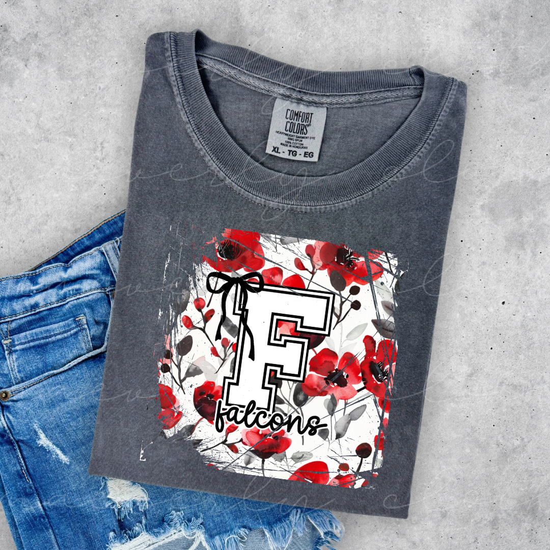 Field Falcons Spirit Bloom Tee/Crewneck