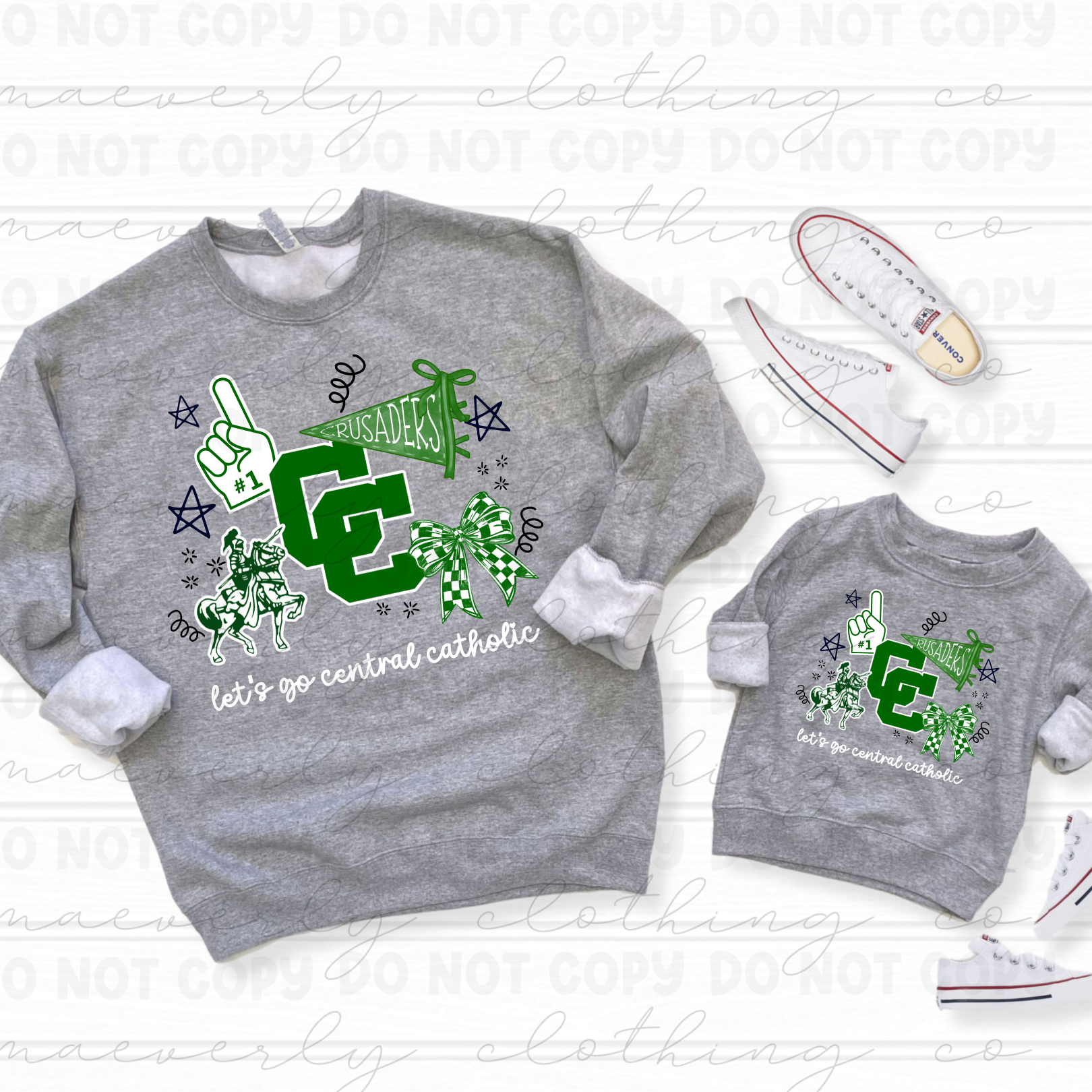 Central Catholic Pep Rally Pick Mascot Tee/Crewneck