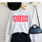 Checkered Ohio Mascot Tee/Crewneck