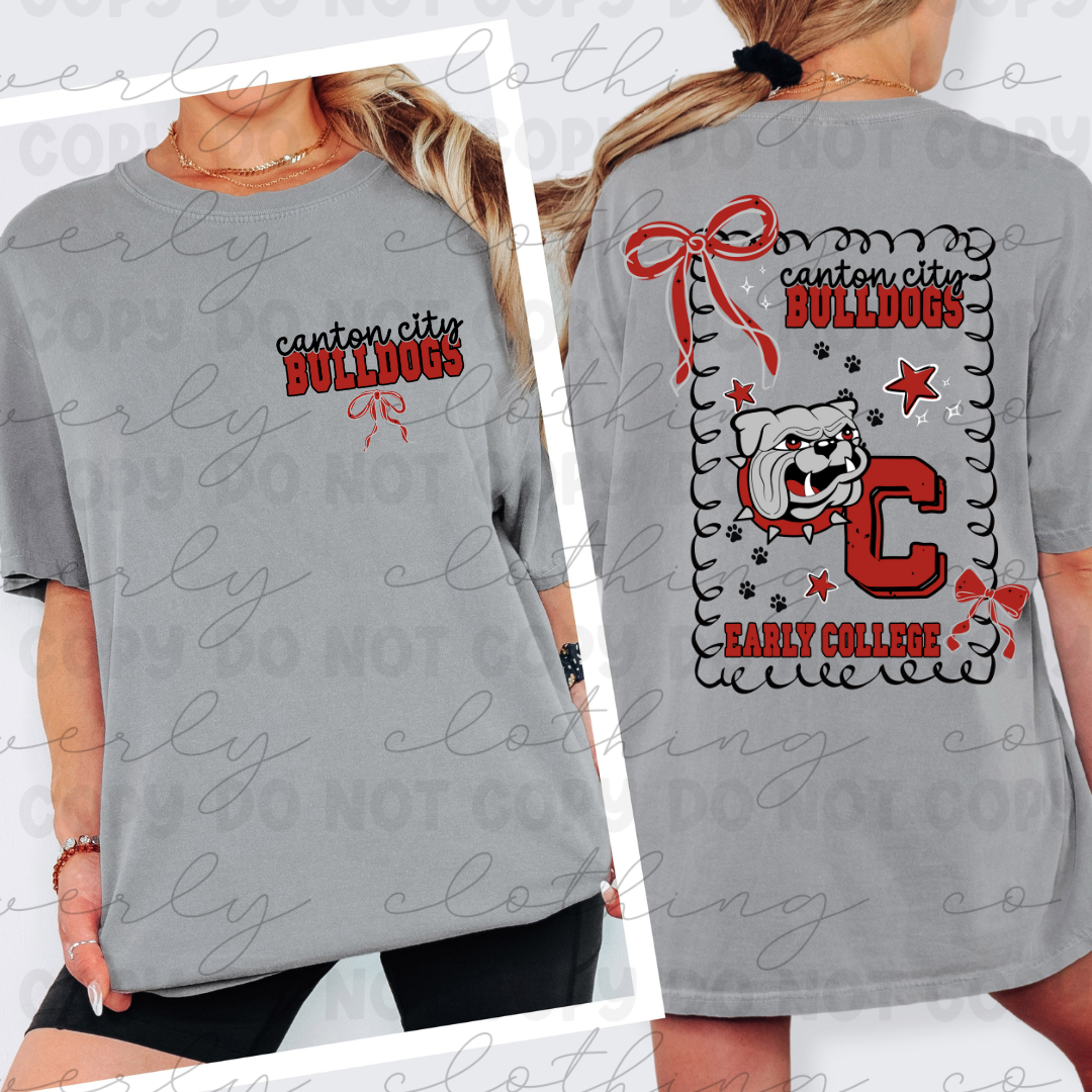 Canton City Bulldogs Coquette Spiritwear Graphic