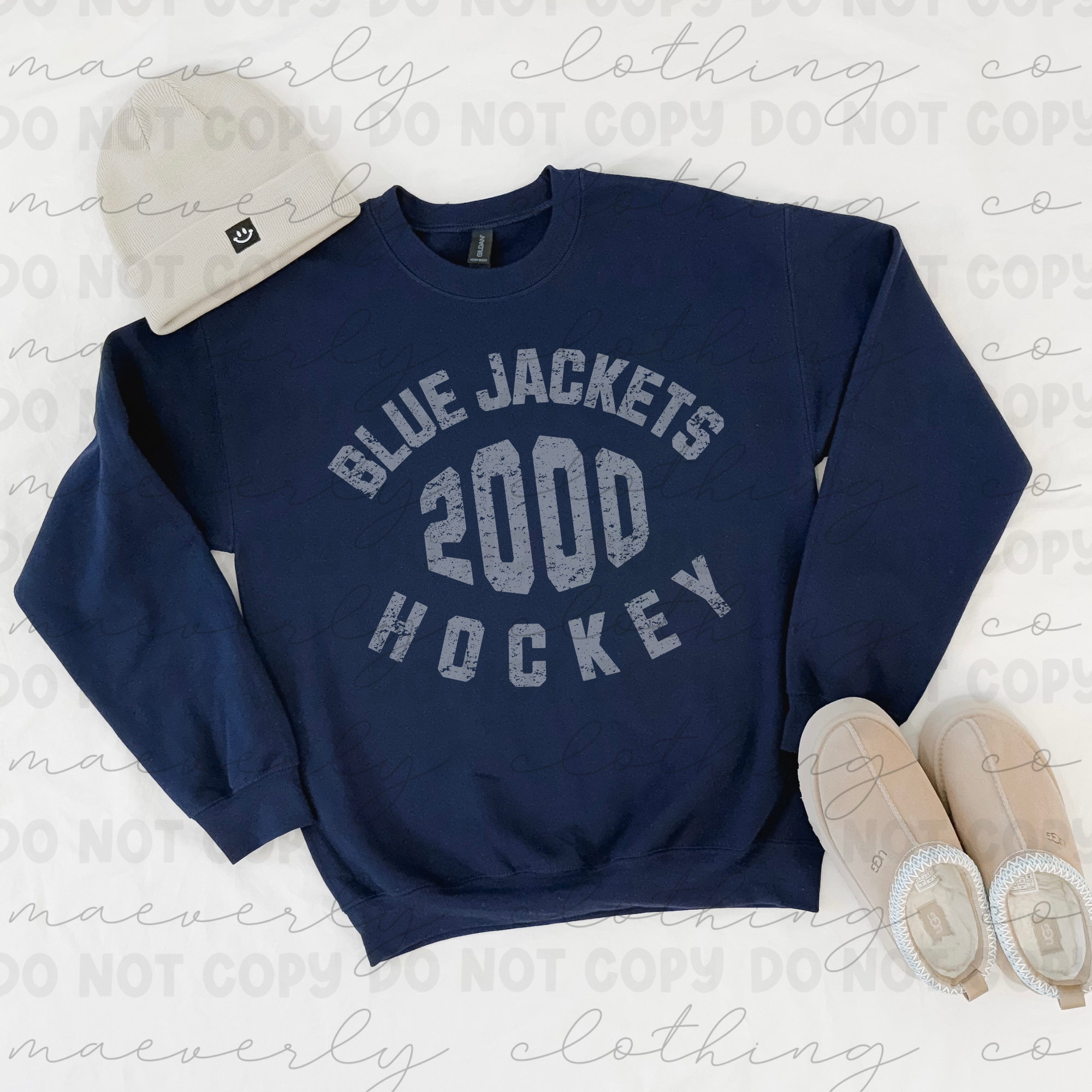 Your Team/Mascot Vintage Arch Hockey Tee/Crewneck