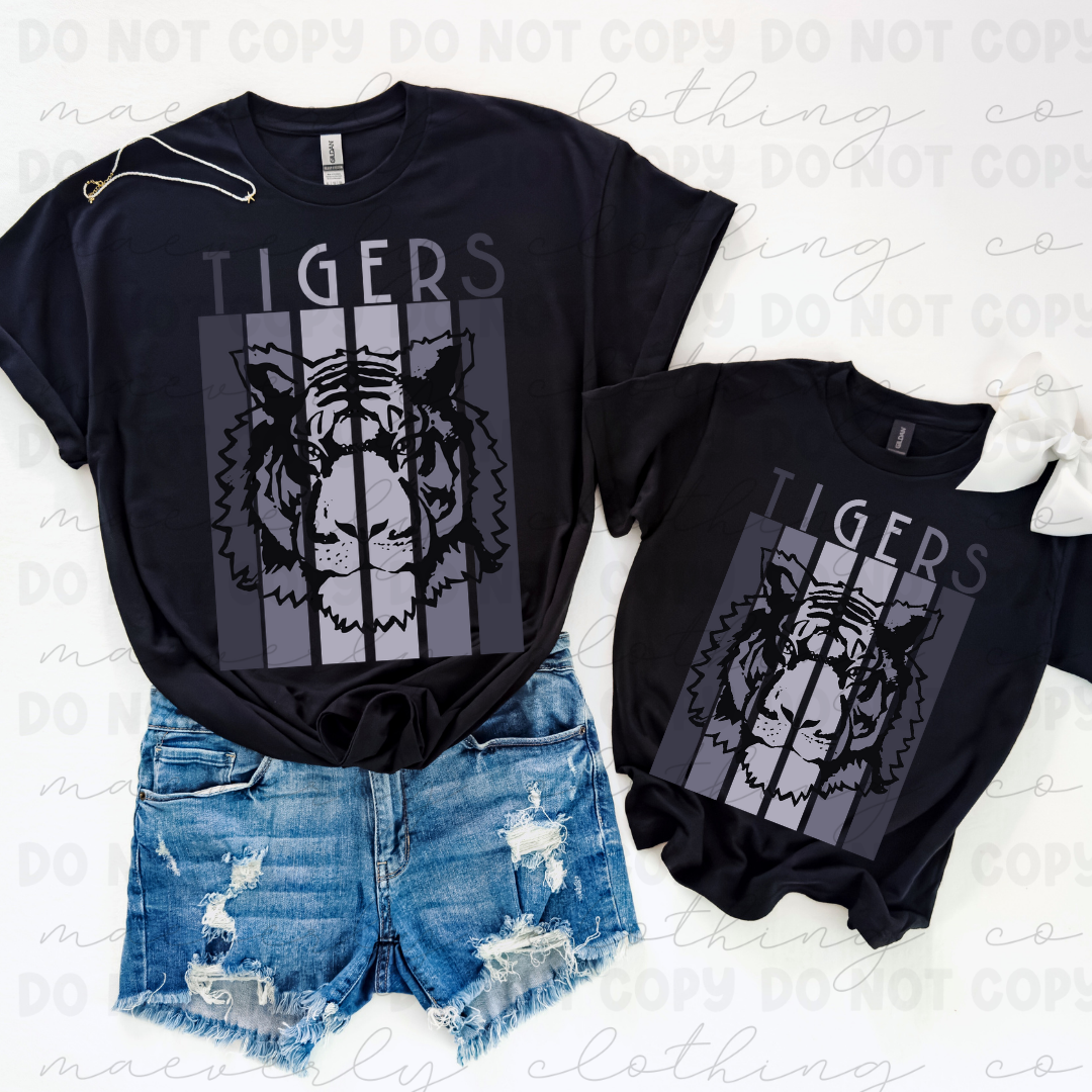 Twinsburg Tigers Panel Mascot Tee/Crewneck